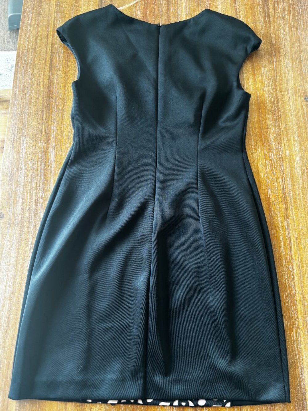 Connected Apparel Black Optical Illusion Dress-Size 6 - Picture 6 of 7